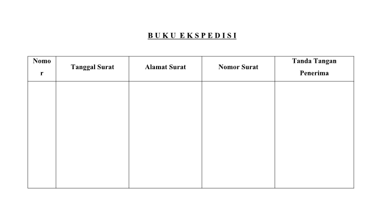 buku ekspedisi format doc