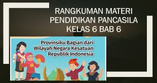 Rangkuman Materi Pendidikan Pancasila Kelas 6 Bab 6 Provinsi di Indonesia