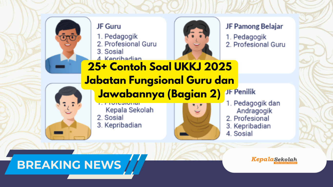25+ Contoh Soal UKKJ 2025 Jabatan Fungsional Guru dan Jawabannya (Bagian 2)