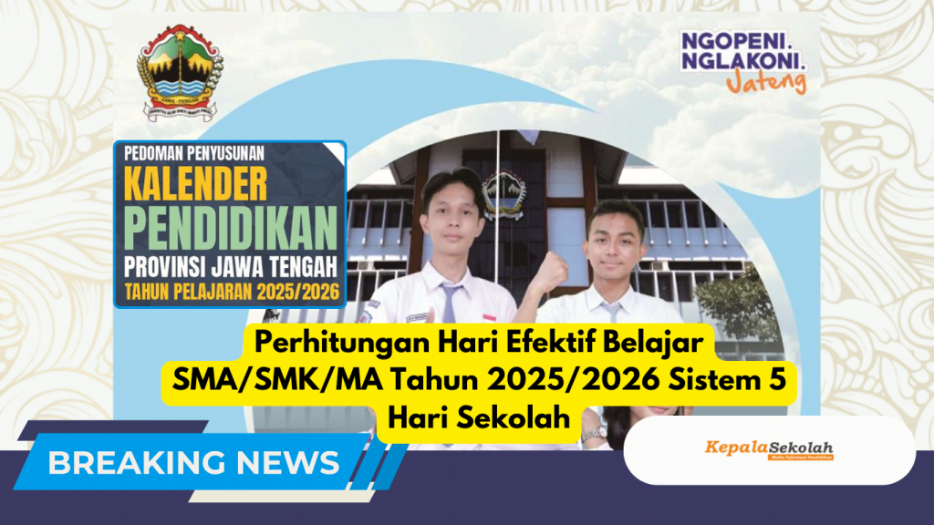 Perhitungan Hari Efektif Belajar SMASMKMA Tahun 20252026 Sistem 5 Hari Sekolah