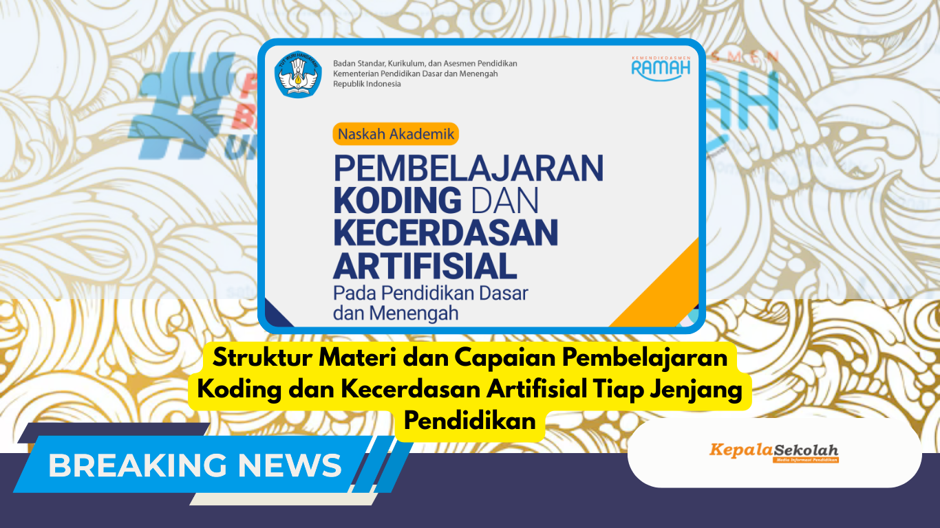 Struktur Materi dan Capaian Pembelajaran Koding dan Kecerdasan Artifisial Tiap Jenjang Pendidikan