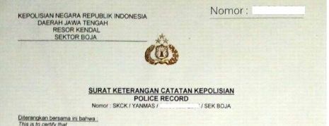 Surat Keterangan Catatan Kepolisian (SKCK) Surat Keterangan Catatan Kepolisian (SKCK)