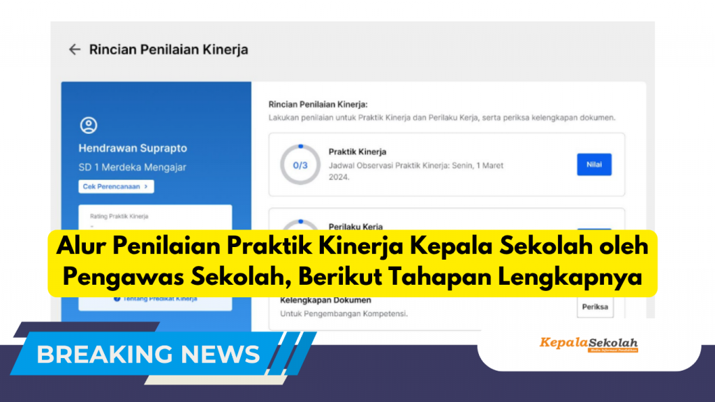 Alur Penilaian Praktik Kinerja Kepala Sekolah oleh Pengawas Sekolah, Berikut Tahapan Lengkapnya