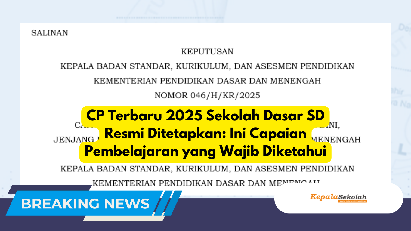 CP Terbaru 2025 Sekolah Dasar