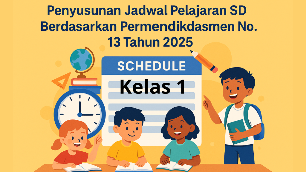 Penyusunan Jadwal Pelajaran SD Kelas 1 Tahun 2025 Berdasarkan Permendikdasmen No. 13