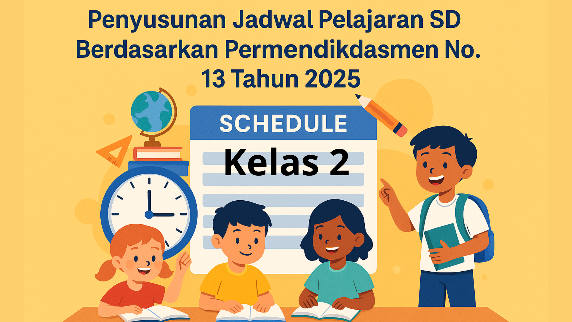 Penyusunan Jadwal Pelajaran SD Kelas 2 Tahun 2025 Berdasarkan Permendikdasmen No. 13