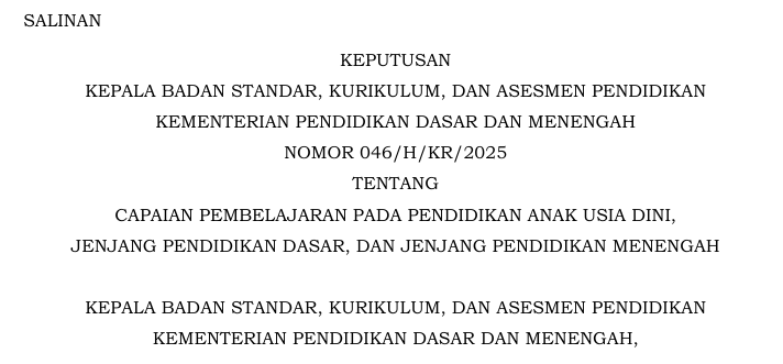 CP Terbaru 2025 Paud, TK, SD, SMP dan SMA 