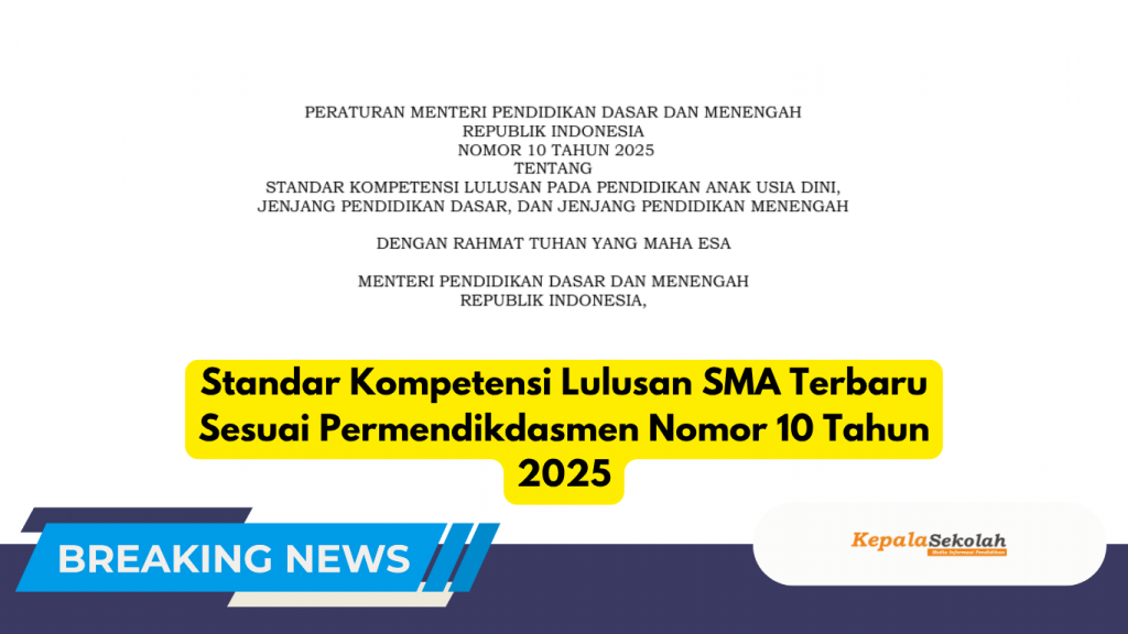 Standar Kompetensi Lulusan SMA Terbaru Sesuai Permendikdasmen Nomor 10 Tahun 2025