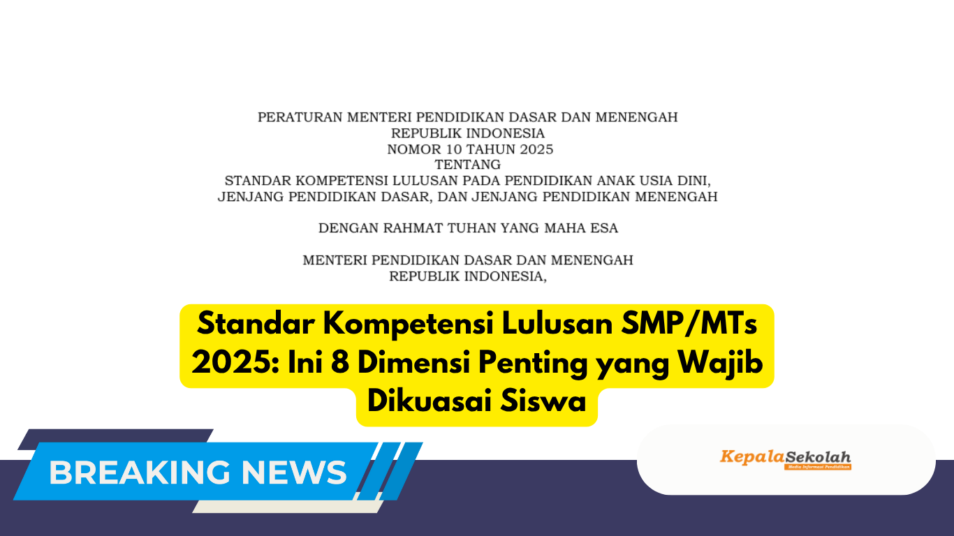 Standar Kompetensi Lulusan SMP/MTs 2025: Ini 8 Dimensi Penting yang Wajib Dikuasai Siswa