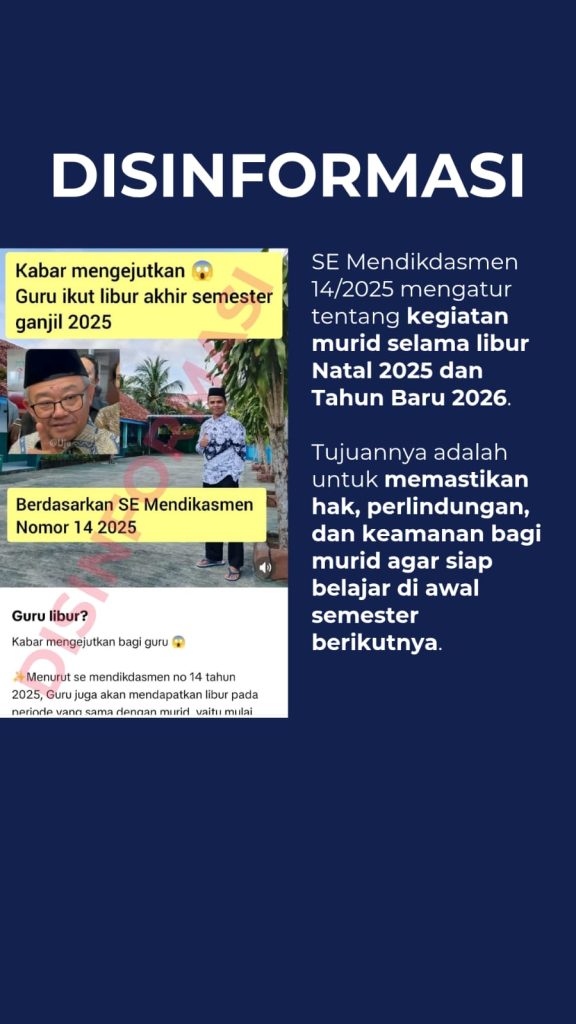 Disinformasi guru libur