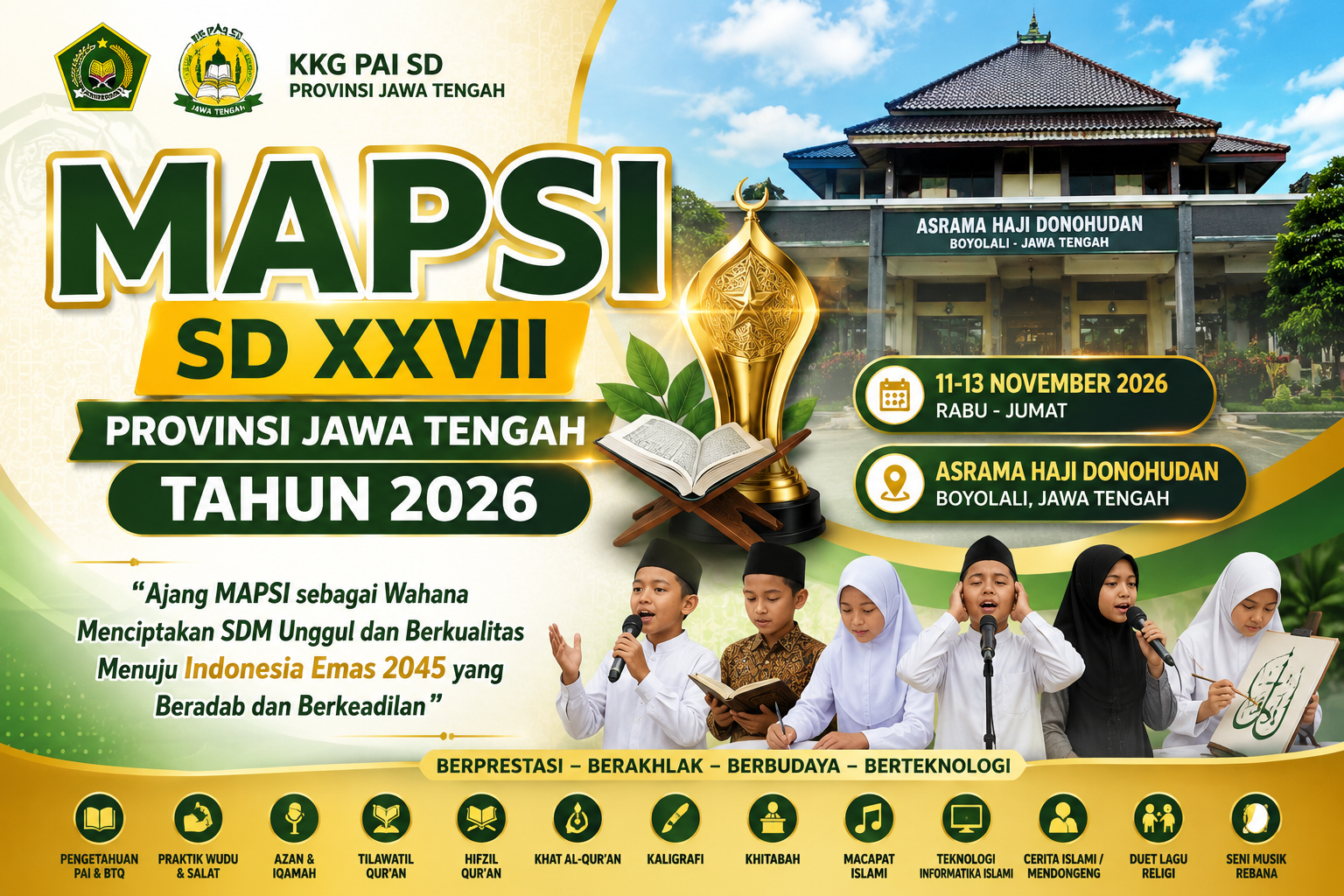 Juknis MAPSI SD XXVII Jawa Tengah 2026 Resmi Terbit, Berikut Jadwal dan Cabang Lombanya