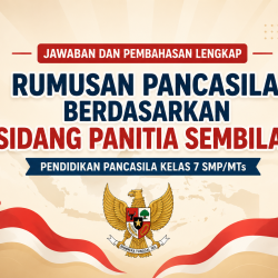 Rumusan Pancasila Berdasarkan Sidang Panitia Sembilan! Jawaban dan Pembahasan Lengkap Kelas 7