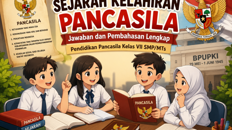 Sejarah Kelahiran Pancasila Jawaban dan Pembahasan Lengkap Pendidikan Pancasila Kelas VII SMPMTS
