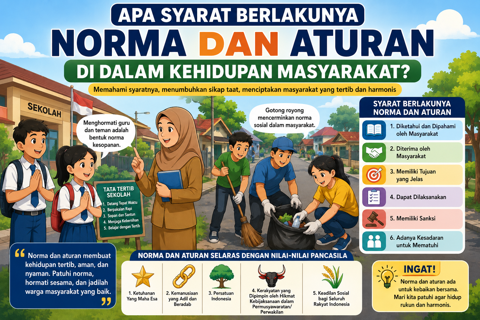 Syarat Berlakunya Norma dan Aturan di dalam Kehidupan Masyarakat