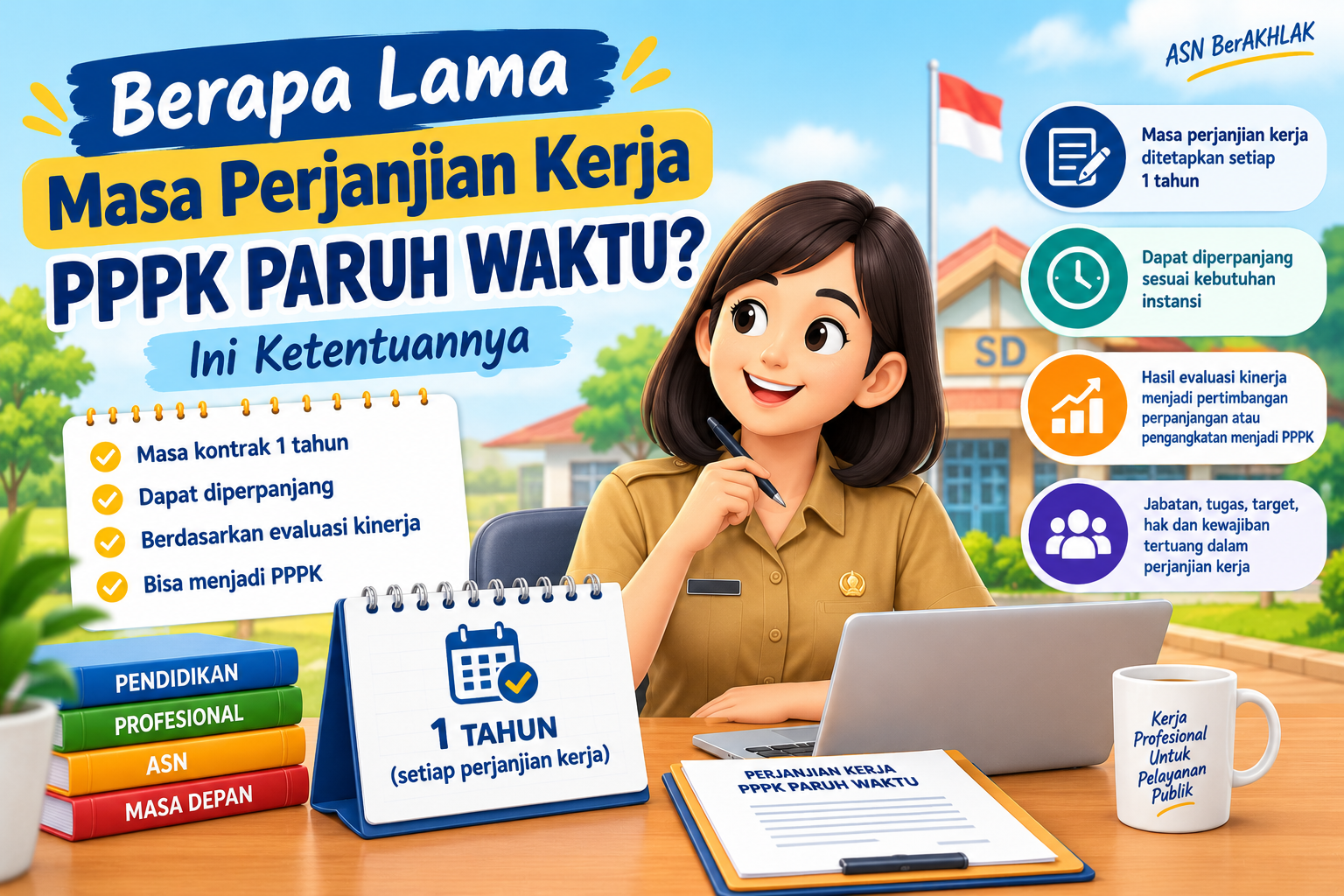 Berapa Lama Masa Perjanjian Kerja PPPK Paruh Waktu? Ini Ketentuannya