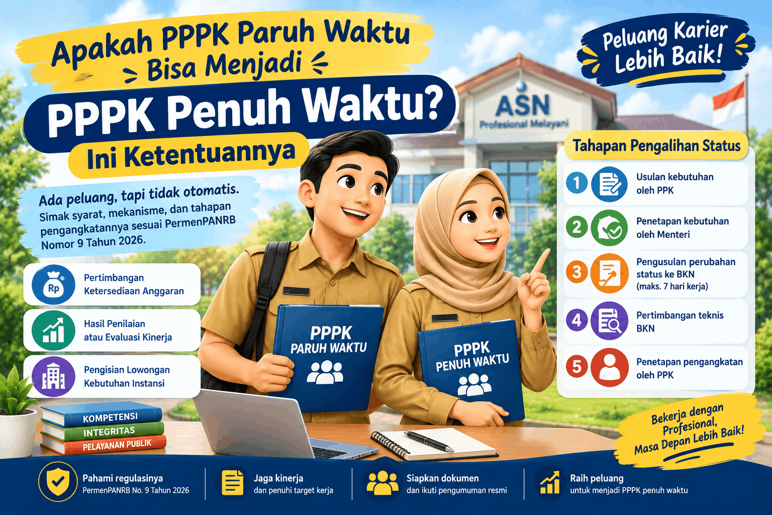 Apakah PPPK Paruh Waktu Bisa Menjadi PPPK Penuh Waktu? Ini Ketentuannya