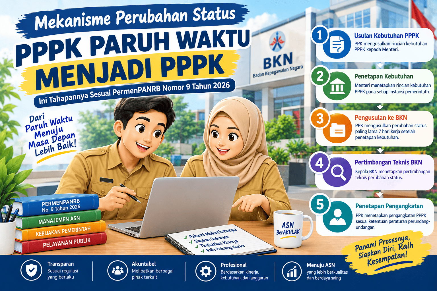 Mekanisme Perubahan Status PPPK Paruh Waktu Menjadi PPPK Penuh Waktu
